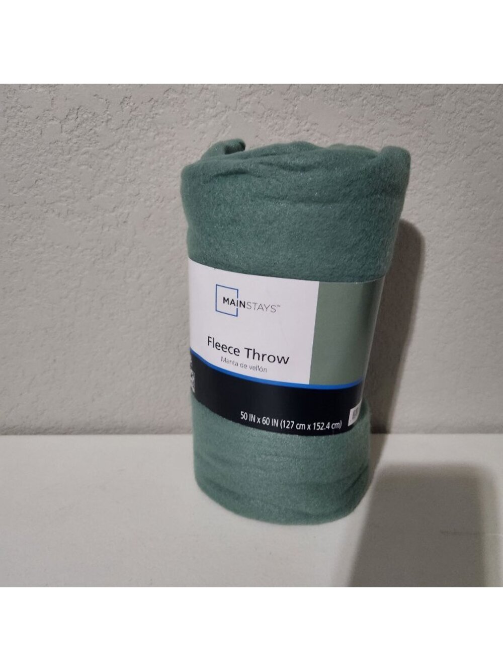 Mainstays Fleece Throw Blanket 50"x60" Solid Green